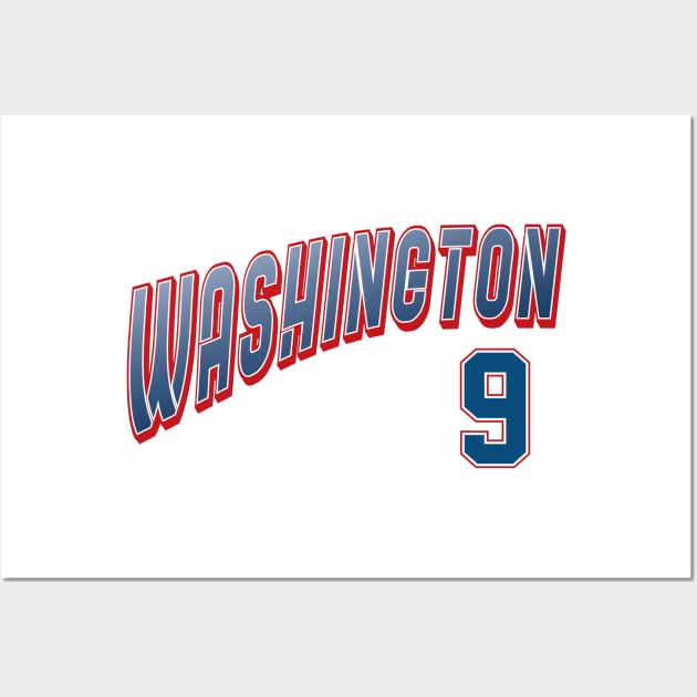 Retro Washington Number 9 Wall Art by Cemploex_Art